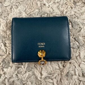 Fendi Blue Leather Wallet
